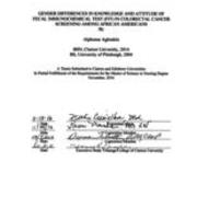 Gender Differences in Knowledge and Attitude of Fecal Immunochemical Test (FIT) in Colorectal Cancer Screening Among African Americans