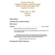 2018-05-11 Council of Trustees Agenda