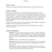 ca. 2020 Special Olympics College Constitution and By-Laws