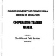 Cooperating Teacher Manual, 2014-03