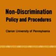 Non-Discrimination Policy and Procedures, 2010-04-15