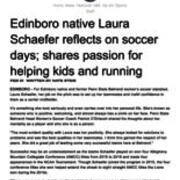 2022-02-10 Edinboro native Laura Schaefer reflects on soccer days - shares passion for helping kids and running