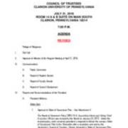 2016-07-21 Council of Trustees Agenda