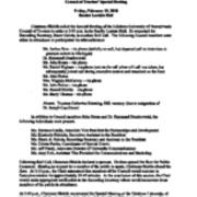 Minutes, 2010-02-19