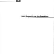 Report of the President, 2002