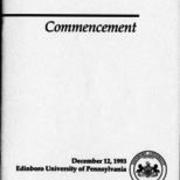 1993, Edinboro University Commencement