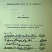 Nursing Management Styles and Job Satisfaction