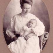 Ella Goodell and infant Carrie, 1909