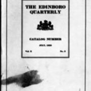 Catalog, 1923- July, The Edinboro Quarterly