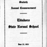 1921, Edinboro University Commencement