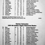 1997-1998, Edinboro Men Basketball vs. Clarion Roster