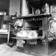 Kitchen stove in the Kupper house