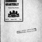 Catalog, 1919- January, The Edinboro Quarterly
