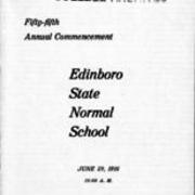 1916, Edinboro University Commencement