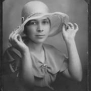 Carrie Goodell with hat, ca. 1925-1930