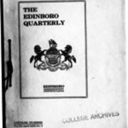 Catalog, 1919- April, The Edinboro Quarterly