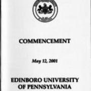 2001, Edinboro University Commencement