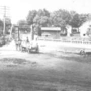 Old mill & bridge in horse and wagon days
