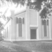 Exterior of present Lutheran Church in 1900/interior view
