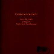 1985, Edinboro University Commencement