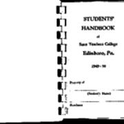 Student Handbook, 1949-1950