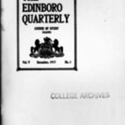 Catalog, 1917- December, The Edinboro Quarterly