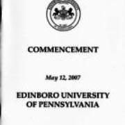 2007, Edinboro University Commencement