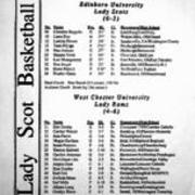 1994-1995, Women's Basketball vs. West Chester
