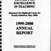 1999-2000, Highland Center for Excellence Annual Report