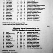 1997-1998, Edinboro Women Basketball vs. Slippery Rock Roster