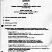 Minutes, 2014-04-29, agenda and action items