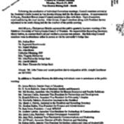 Minutes, 2010-03-15