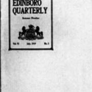 Catalog, 1919- July, The Edinboro Quarterly