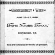 1895, Edinboro University Commencement