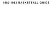 1982-1983 Men's Basketball Guide