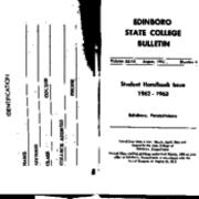 Student Handbook, 1962-1963