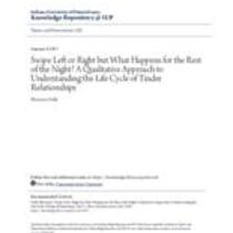 Swipe left or right but what happens for the rest of the night? a qualitative approach to understanding the life cycle of tinder relationships