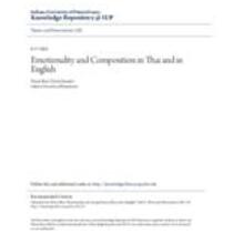Emotionality and composition in thai and english