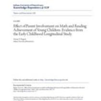 Effect of parent involvement on math and reading achievement of young children: evidence from the early childhood longitudinal study