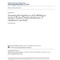 Examining the significance of scaffolding on student teachers' written reflections: a qualitative case study