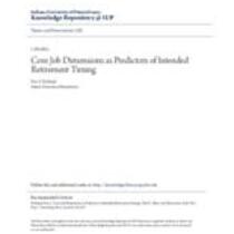 Core job dimensions as predictors of intended retirement timing
