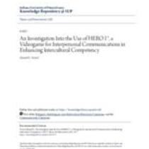 investigation into the use of hero i®, a videogame for interpersonal communications in enhancing intercultural competency