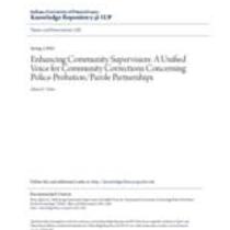Enhancing community supervision: a unified voice for community corrections concerning police-probation/parole partnerships