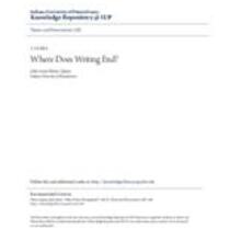 Where does writing end?
