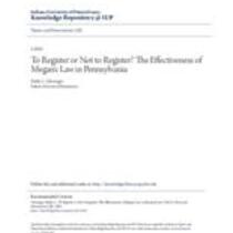 To register or not to register? the effectiveness of megan's law in pennsylvania
