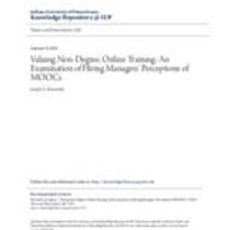 Valuing non-degree, online training: an examination of hiring managers' perceptions of moocs