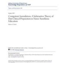 Competent assimilation: a substantive theory of first clinical preparation in nurse anesthesia education