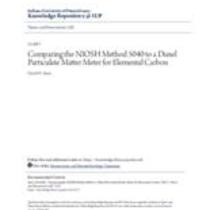 Comparing the niosh method 5040 to a diesel particulate matter meter for elemental carbon