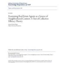 Examining real estate agents as a source of neighborhood context: a test of collective efficacy theory