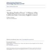 "speaking truth to power": a history of the california state university english council